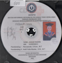 Image of Sistem Informasi Geografis Pencarian Toko Kerajinan Tangan Berbasis Web Dengan Menggunakan Algoritma A Star (A*)