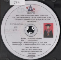 Image of Implementasi Algoritma A Star Dan Euclidean Distance Untuk Pencarian umah Sakit Bersalin Rute Terpendek Rumah Sakit Bersalin Di Kota Makassar