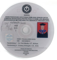 Image of istem Pendukung Keputusan Pemilihan Vendor Untuk Pemasok Bahan Baku Proyek Pada CV Buma Jaya Mandiri Menggunakan Metode Analytic Hierarchy Process (AHP)