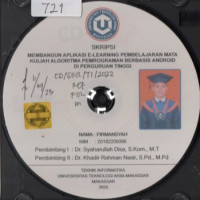 Image of Membangun Aplikasi E-Learning Pembelajaran Mata Kuliah Algoritma Pemrograman Berbasis Android Di Perguruan Tinggi