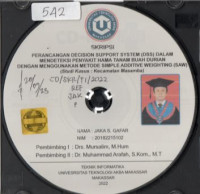 Image of Perancangan Decision Support System (DSS) Dalam Mendeteksi Penyakit Dan Hama Tanaman Buah Durian Dengan Menggunakan Metode Simple Additive Weighting (SAW) (Studi Kasus: Kecamatan Masamba)