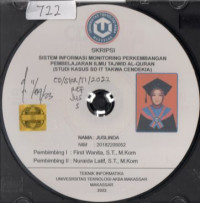 Image of Sistem Informasi Monitoring Perkembangan Pembelajaran Ilmu Tajwid Al-Qur'an (Studi Kasus SD IT Takwa Cendekia)