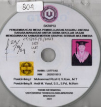 Image of Pengembangan Media Pembelajaran Aksara Lontara Bahasa Makassar Untuk Siswa Sekolah Dasar Menggunakan Animasi Motion Grafic Berbasis Multimedia