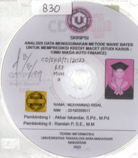 Image of Analisis Data Menggunakan Metode Naive Bayes Untuk Memprediksi Kredit Macet (Studi Kasus: PT. CIMB Niaga Auto Finance)