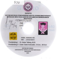 Image of Sistem Informasi Pengarsipan Dan Pelayanan Masyarakat Berbasis Web Pada Kantor Kecamatan Biringkanaya Makassar