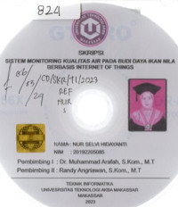Image of Sistem Monitoring Kualitas Air Pada Budi Daya Ikan Nila Berbasis Internet Of Things