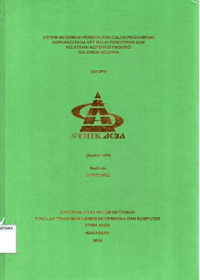 Image of Sistem Informasi Perekrutan Calon Pendamping Koperasi Pada UPT Balai Pendidikan Dan Pelatihan Koperasi Provinsi Sulawesi Selatan
