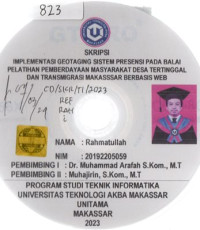 Image of Implementasi Geotaging Sistem Presensi Pada Balai Pelatihan Dan Pemberdayaan Masyarakat Desa Tertinggal Dan Transmigrasi Berbasis Web