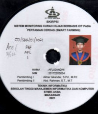 Image of Sistem Monitoring Curah Hujan Berbasis IoT Pada Pertanian Cerdas (Smart Farming)