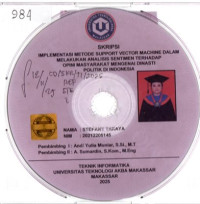 Image of Implemetasi Metode Support Vector Machine Dalam Melakukan Analisis Sentimen Terhadap Opini Masyarakat Mengenai Dinasti Politik Di Indonesia