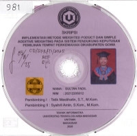 Image of Implementasi Metode Weighted Product Dan Simple Additive Weighting Pada Sistem Pendukung Keputusan Pemilihan Tempat Perkemahan Di Kabupaten Gowa