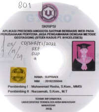 Image of Aplikasi Presensi Anggota Satpam Berbasis Web Pada Perusahaan Penyedia Jasa Pengamanan Dengan Metode Geotagging (Studi Kasus PT. 911 Celebes)