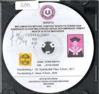 Image of Implementasi Metode Content Based Filtering Dan Kombinasi Algoritma Apriori Untuk Rekomendasi Tempat Wisata Di Kota Makassar