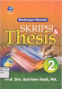 Image of Bimbingan Menulis Skripsi Dan Thesis (Jilid 2)